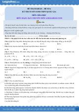 Đề tham khảo thi THPT môn Hóa - Đề số 6 (hay, chi tiết)
